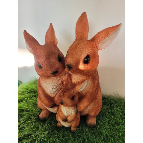 Garden Statue Bunny Figurines Photo Props Crafts Lawn Bedroom Decoration 3pcs