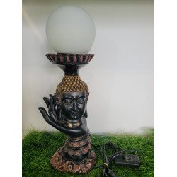 International Black Buddha with ligth stand Decorative Showpiece