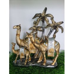 Metal Desinger Camel Showpiece for Home, Office, Table Décor