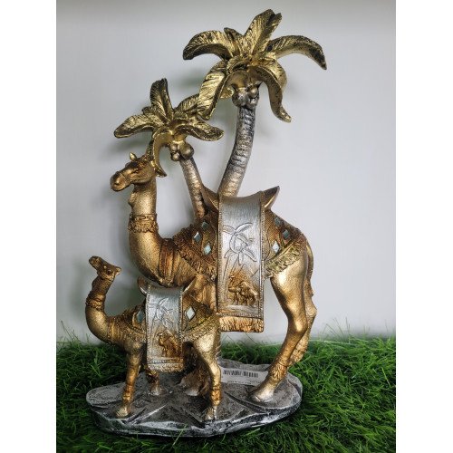 Metal Desinger Camel Showpiece for Home, Office, Table Décor