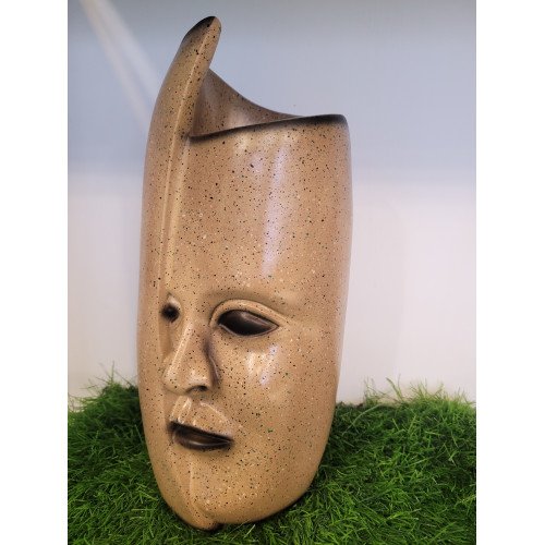 Flower Vase Decor Outdoor Indoor Face Head Planter for Office Hotel Nursery