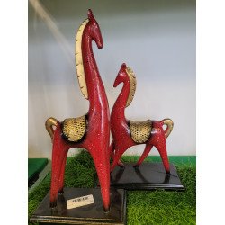 The Stark Mart Showpiece Animal FigurineHorse Combo Set Handcrafted Resin Horse Idol Decorative Showpiece