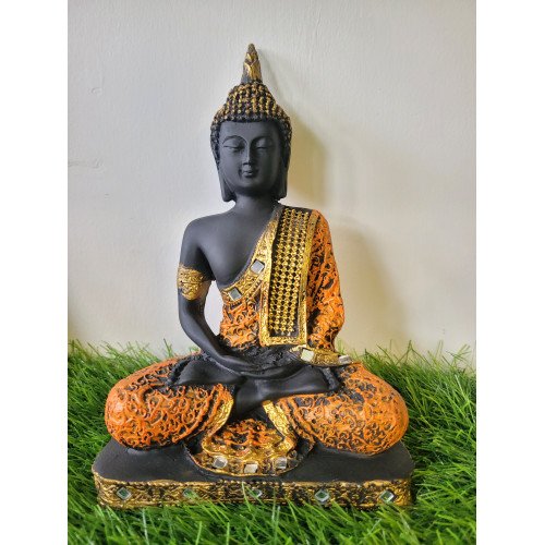 Polyresin Sitting Buddha Idol Statue Showpiece for Home Decor Decorative Showpiece