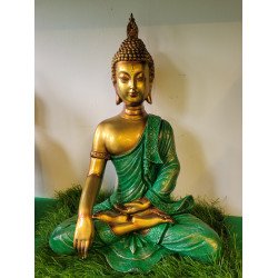 Dhayana Mudra Meditating Red Fine Art Sitting Buddha Large Statue