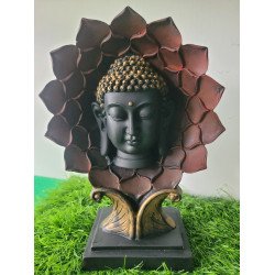 Sunface Buddha Showpieces for Home Decor, Anniversary, Wedding, Office Desk Decorative & Gifting Items | Figurines & Idols | Antique Art Statue | Artifacts for Home Decor | Black