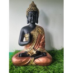Polyresin Lord Gautam Buddha Figurine Idols for Living Room in Home Decorative Showpiece