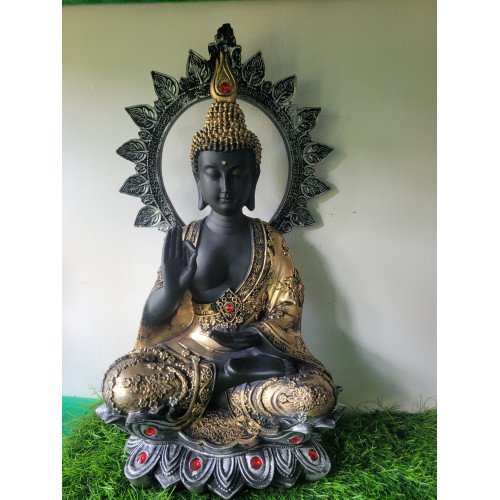 Sitting Buddha Statue Showpiece Idol for Home Decor and Living Room Decorative Showpiece