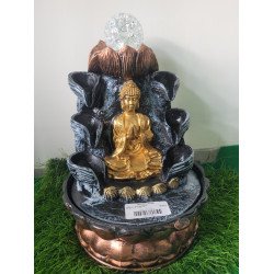 Buddha Tabletop Water Fountain Decoration Sculpture with Led Light Ball | Home Decor | Indoor Fountains