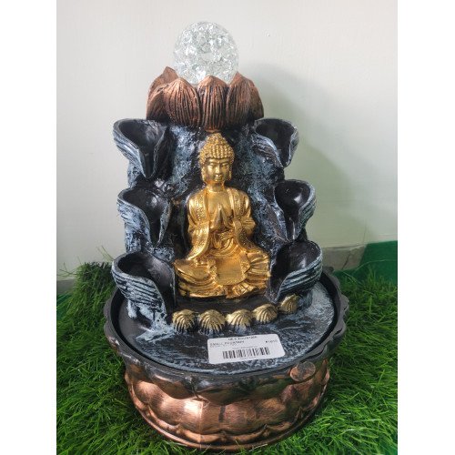 Buddha Tabletop Water Fountain Decoration Sculpture with Led Light Ball | Home Decor | Indoor Fountains