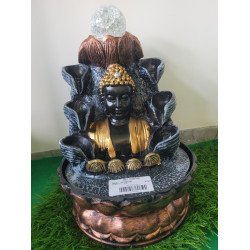 Lord Buddha Water Fountain with Crystal Ball and LED Light