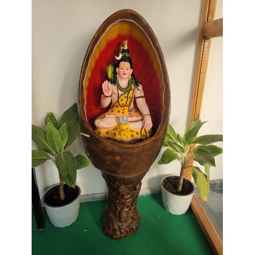 Shawshank Shiva Water Fountain with Stand, Indoor Outdoor Garden Decor, with LED Lights and Water Pump