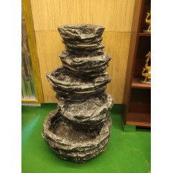 Dawson Rock Garden Fountain Realistic Rock Tower Water Feature Great for Outoor Gardens and Spaces. Quiet Pump Included. Easy to Set Up.