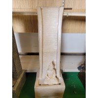 Shawshank Water Fountain Cream Buddha Garden Water Fountain Indoor Outdoor Fountain for Home Office Decor with LED Lights and Water Pump