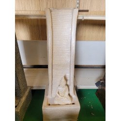 Shawshank Water Fountain Cream Buddha Garden Water Fountain Indoor Outdoor Fountain for Home Office Decor with LED Lights and Water Pump